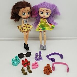 Boxy Girls Lot of 3 Dolls 8" Jay Play 2017 clothes and accessories